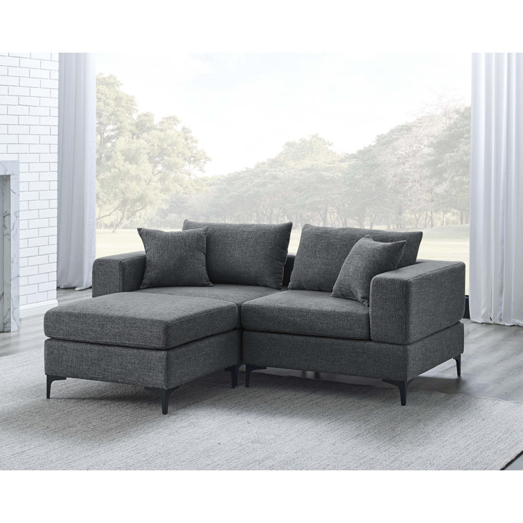 Wade Logan® 3 Piece Upholstered Sectional & Reviews Wayfair Canada